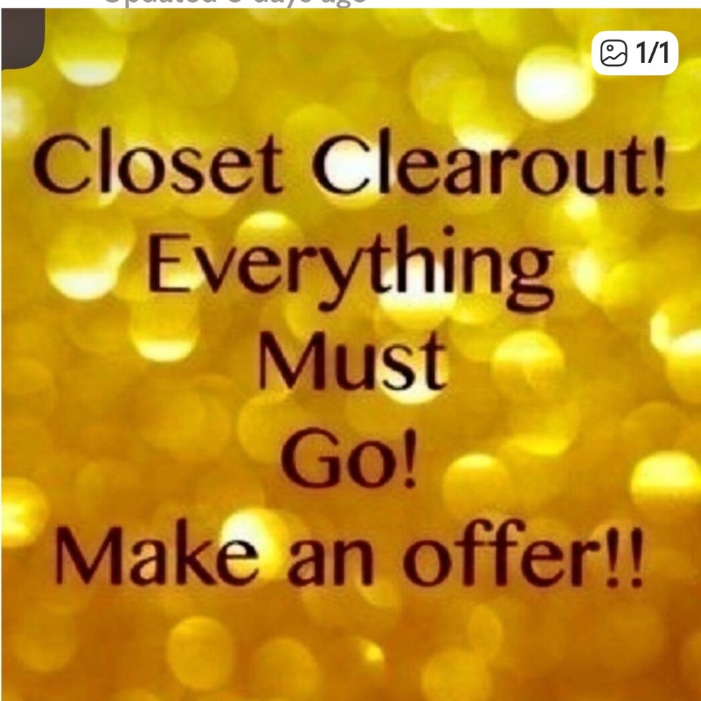 Closet Clearout Sale